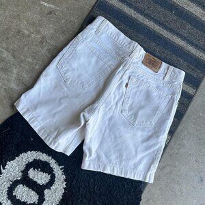 y2k vintage orange tab levis jorts